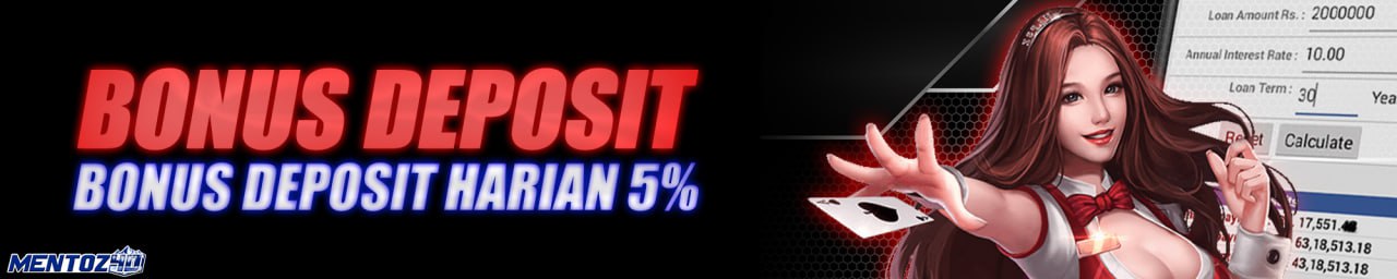 Bonus Deposit Harian 5% MENTOZ4D